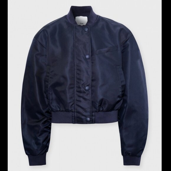 Tibi Eco Nylon Cropped Bomber